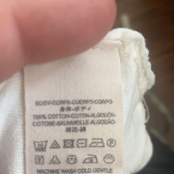 We The Free White Distressed Semi Sheer Casual Balloon Sleeve Top - Picture 10 of 11